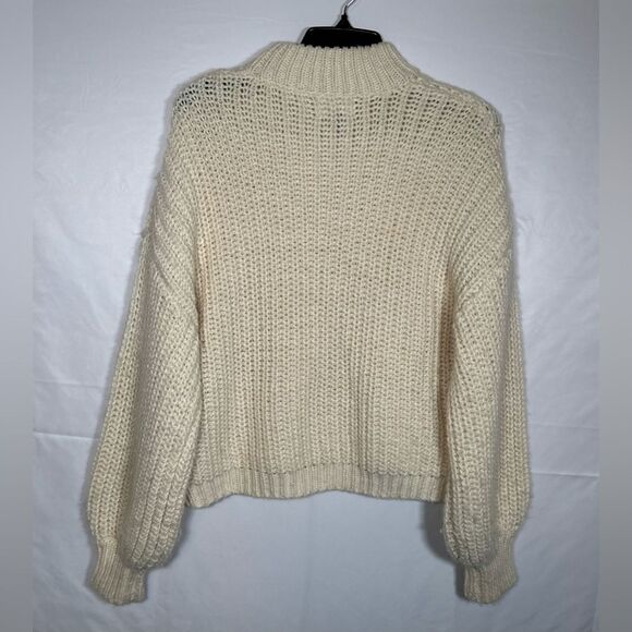 Universal Thread Wool blend Knitted mock turtleneck cozy sweater balloon sleeve - Picture 10 of 10